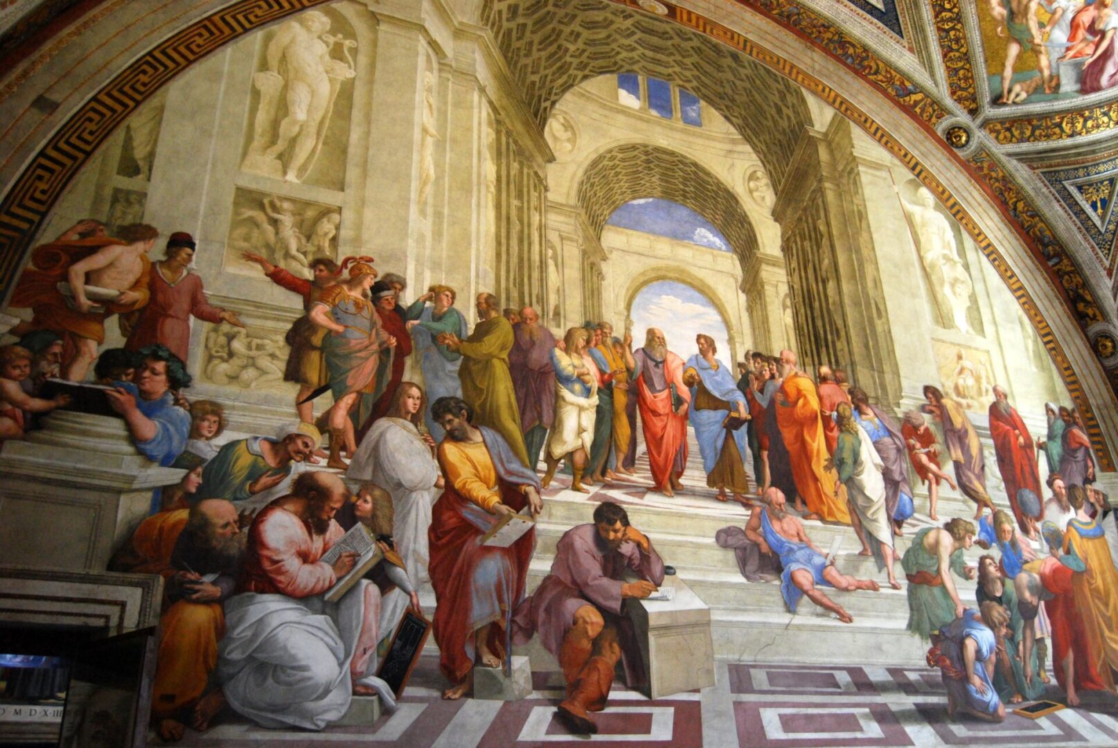 A painting of people in the vatican.